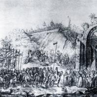 Золотые ворота в Киеве. Гравюра А. Вестерфельда. 1651 г.