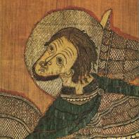 «Знамя Сапеги». Фрагмент шитья. Борисоглебский монастырь. Конец XVI в. Государственная Третьяковская галерея