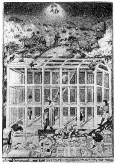 Применение дерева в строительстве XIV в. (в изображении постройки Ноева ковчега)