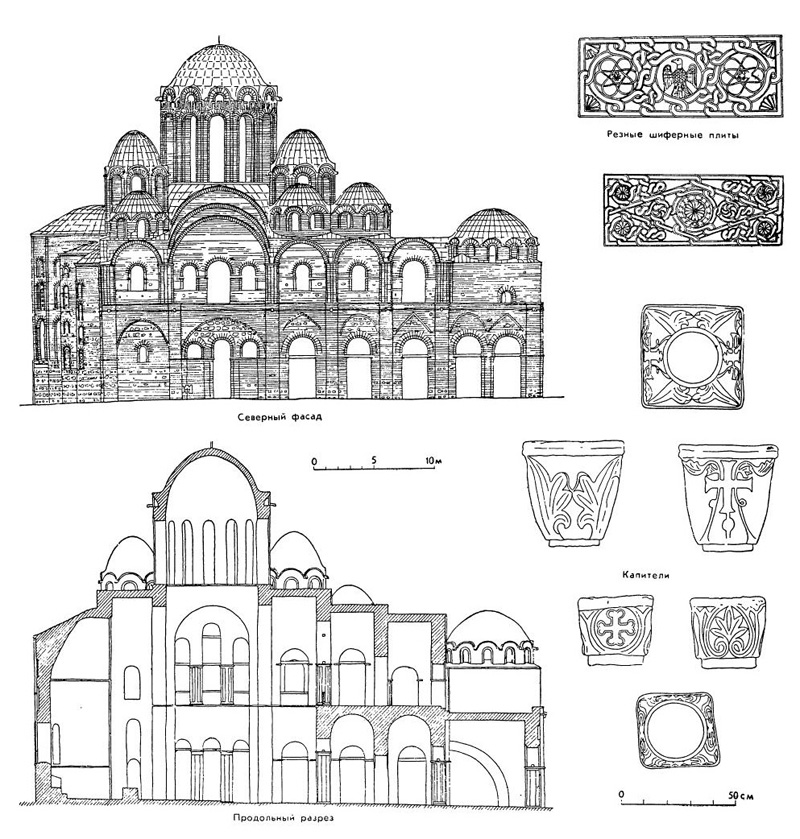 Киев. Софийский собор. Фасад, разрез, детали