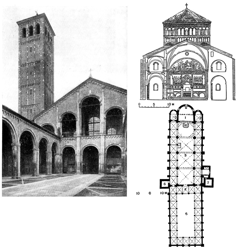 Милан. Базилика Сайт Амброджо, конец XI-XII в.