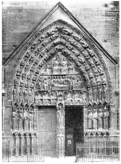 Париж. Собор Парижской богоматери. Портал богоматери на западном фасаде, 1210—1230 гг.