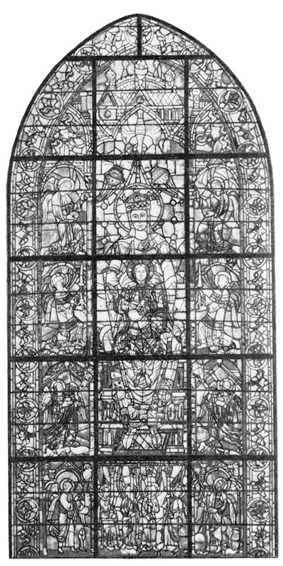 Шартр. Собор. Витражи: «прекрасное окно», середина XII в., из южного обхода хора