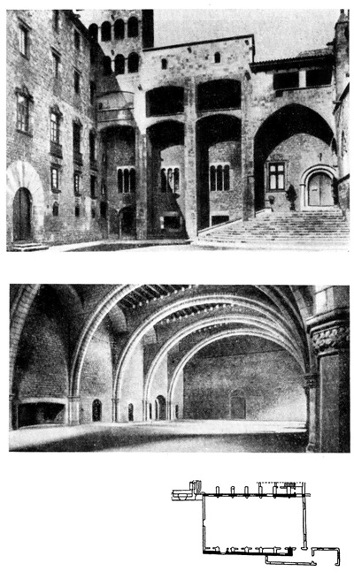 Барселона. Королевский дворец. Зал Тинель, 1359—1370 гг., арх. Гуильермо Карбонель