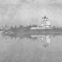 Псков. Вид на реку Великую и Кремль