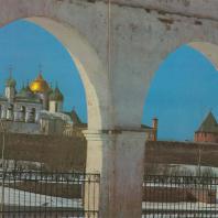 Вид на новгородский кремль с торговой стороны