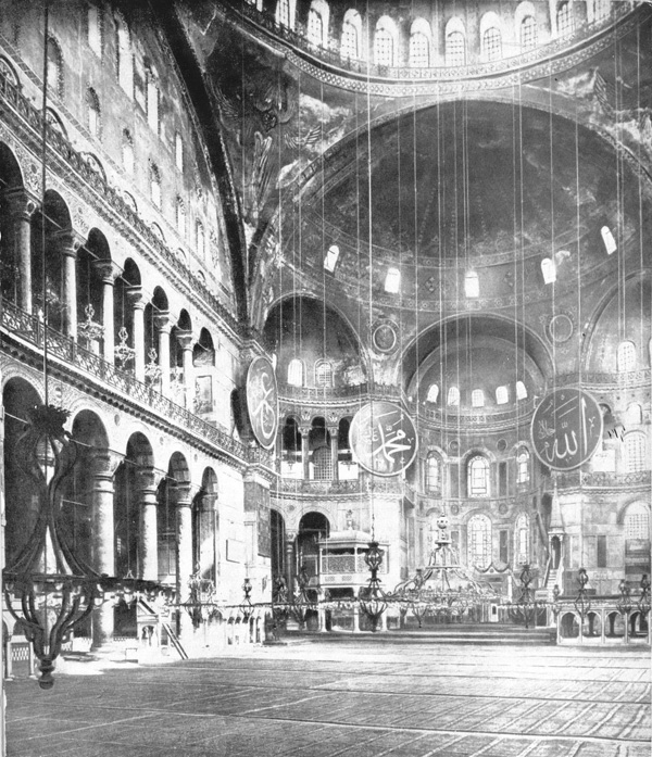 Константинополь. Собор Софии, 532—537 гг. Интерьер центрального нефа