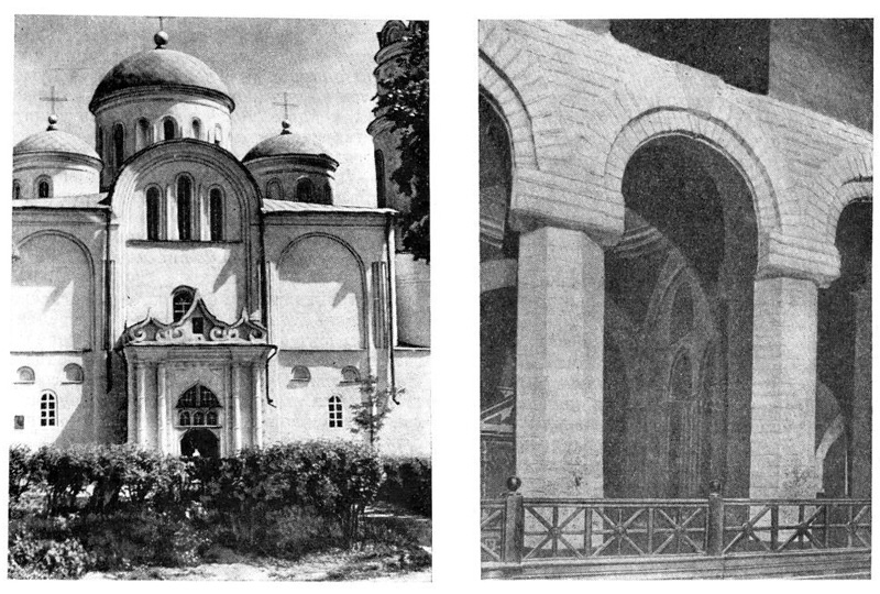 Чернигов. Спасский собор, 1036 г. Общий вид с запада; аркада на хорах