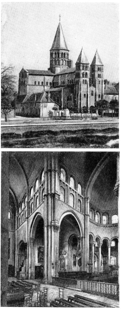 Парэ ле-Мониаль (Бургундия). Монастырская церковь, XI—XII вв.