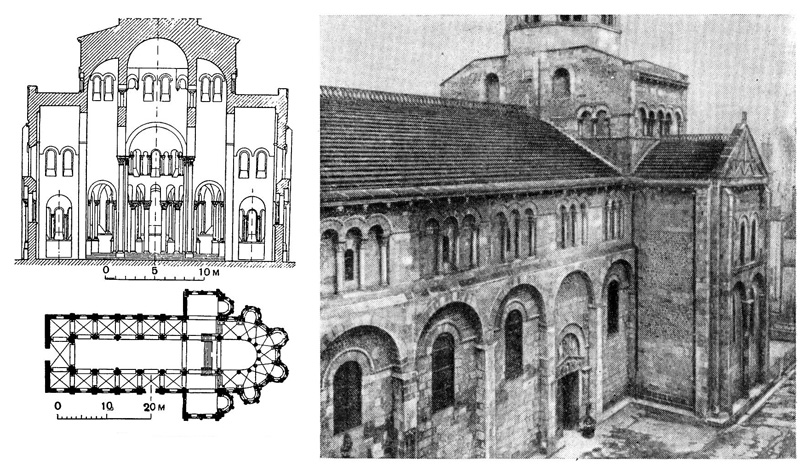 Клермон. Монастырская церковь Нотр-Дам-дю-Пор, около 1185 г.