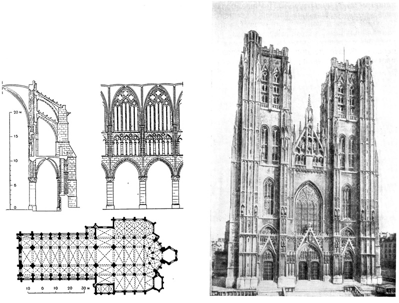Брюссель, Церковь св. Гудулы, 1260 г. — XV в.