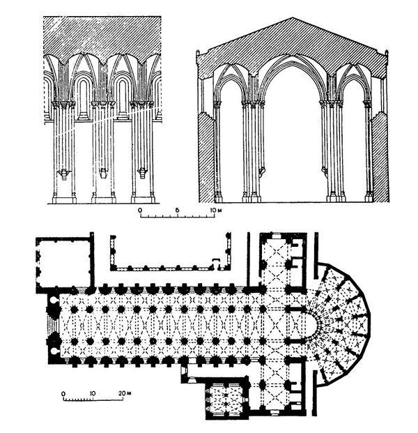 Монастырь Алькобаса. Церковь, 1178—1223 гг.