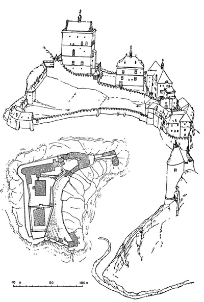 Карлув-град. Замок, 1348—1365 гг.