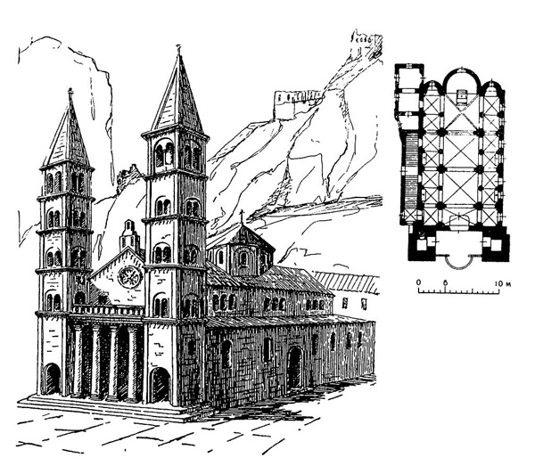 Котор. Собор, 1166 г. План и реконструкция внешнего вида