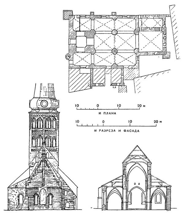 Рига. Церковь св. Якова, до 1226 г., восстановлена после пожара 1482 г.
