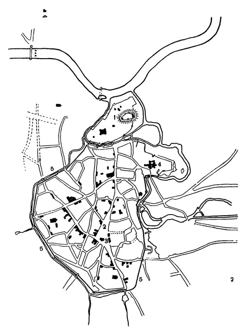 Вильнюс: план средневековой части города